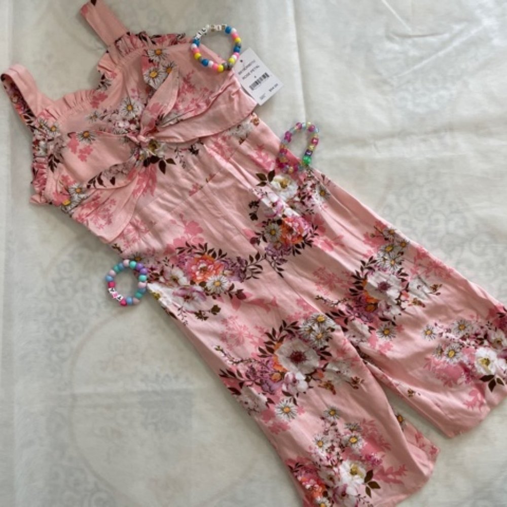 NWT BCBGirls Rose Petal 1 Piece Floral Jump Suit